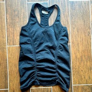 Athleta Black Ruched Tank Top small